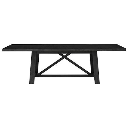 Contemporary Rectangular Dining Room Table with Table Leaf